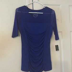 Beautiful Stone Blue medium pullover Blouse with tag.